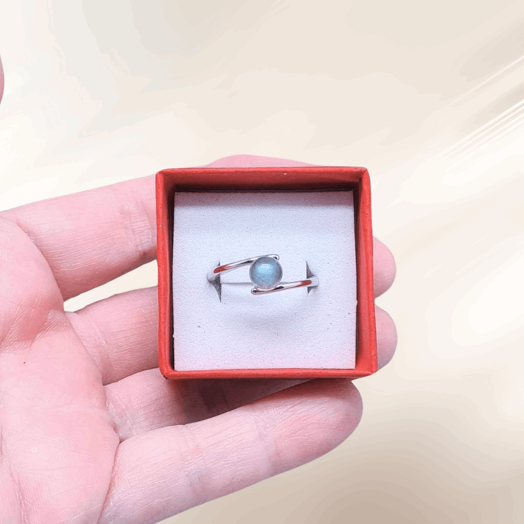 Bague réglable en Labradorite (BAG43-4)