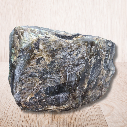Bloc de Labradorite brut et poli 1357g (LAP352-3) - ENAE Minéraux