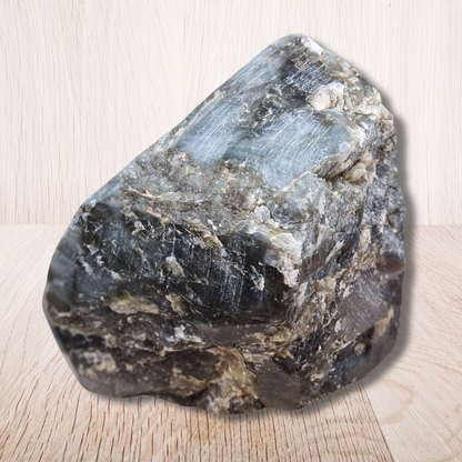 Bloc de Labradorite brut et poli 1357g (LAP352-3) - ENAE Minéraux