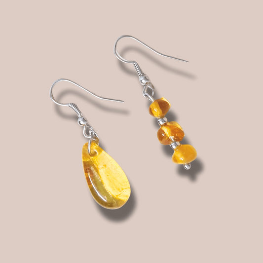 Boucles d'oreilles en Ambre (BO211)