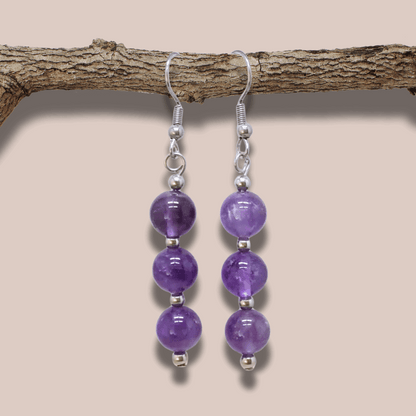 Boucles d'oreilles en Améthyste (BO229)