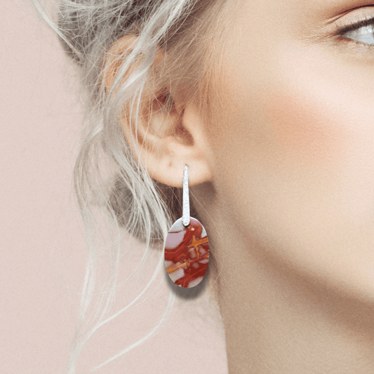 Boucles d'oreilles en Jaspe Noreena (BO93)