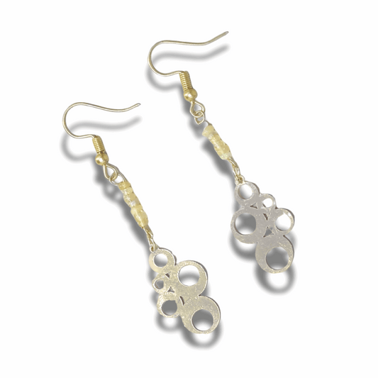 Boucles d'oreilles dorées en Opale Welo (BO227)