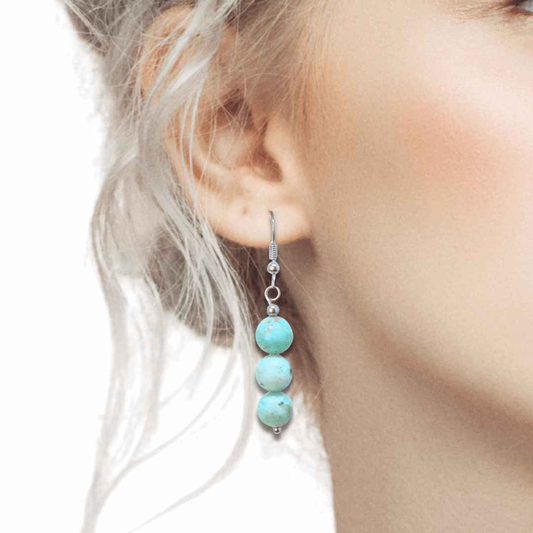 Boucles d'oreilles en Turquoise - ENAE Minéraux