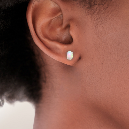 Boucles d'oreilles en Opale Welo (BO204-B)
