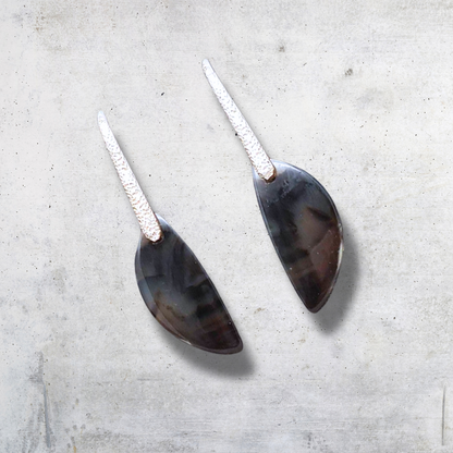 Boucles d'oreilles en Agate Montana (BO114)