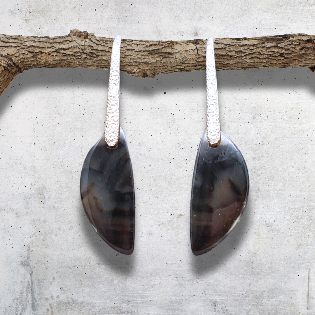 Boucles d'oreilles en Agate Montana (BO114)