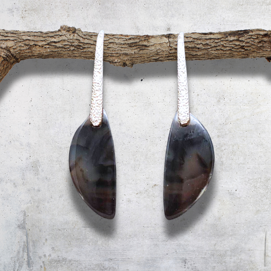 Boucles d'oreilles en Agate Montana (BO114)