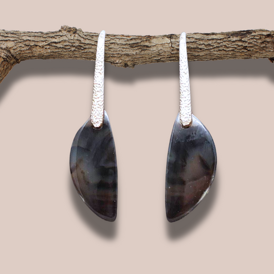 Boucles d'oreilles en Agate Montana (BO114)