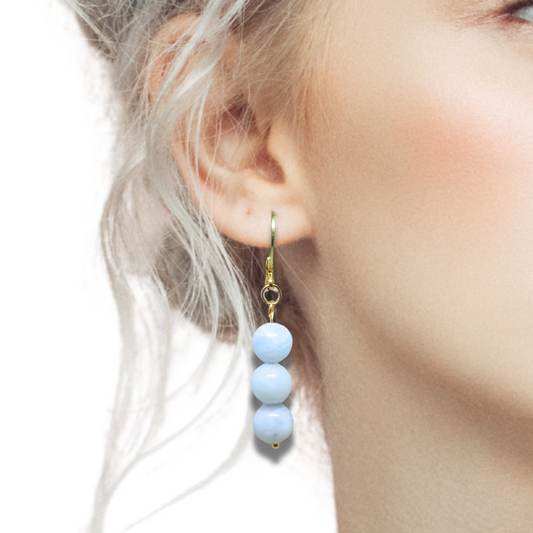 Boucles d'oreilles en Aigue-Marine (BO208-2) - ENAE Minéraux