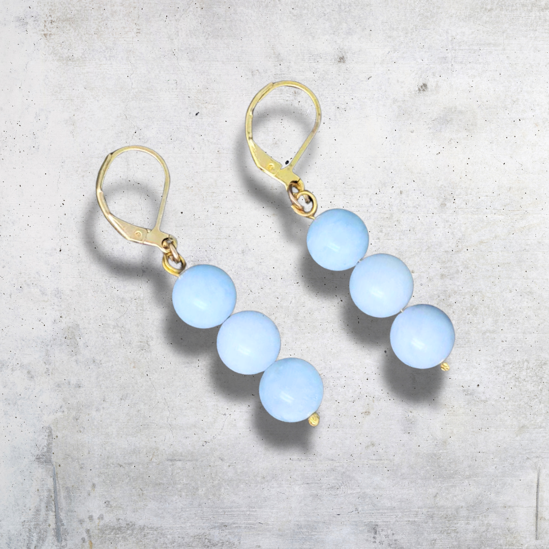 Boucles d'oreilles en Aigue-Marine (BO208-2)