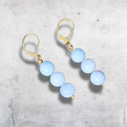 Boucles d'oreilles en Aigue-Marine (BO208-2)