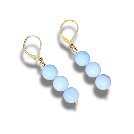 Boucles d'oreilles en Aigue-Marine (BO208-2)