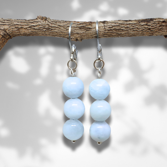 Boucles d'oreilles en Aigue-Marine (BO208-1)
