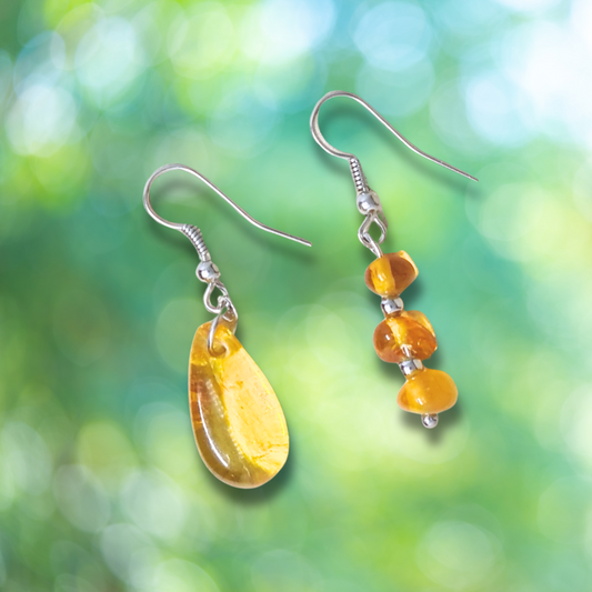 Boucles d'oreilles en Ambre (BO211)