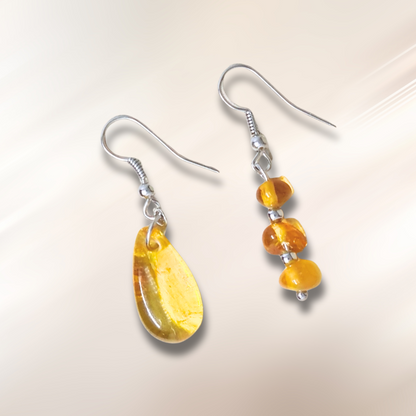 Boucles d'oreilles en Ambre (BO211)