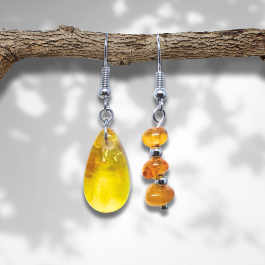 Boucles d'oreilles en Ambre (BO211)