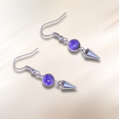 Boucles d'oreilles en Charoïte (BOHM200)