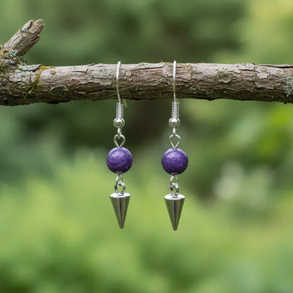 Boucles d'oreilles en Charoïte (BOHM200)