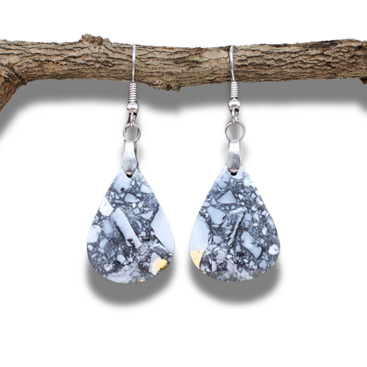 Boucles d'oreilles en Jaspe Maligano (BO164) - ENAE Minéraux