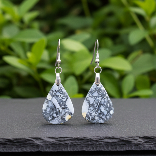 Boucles d'oreilles en Jaspe Maligano (BO164)