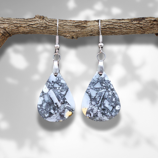 Boucles d'oreilles en Jaspe Maligano (BO164) - ENAE Minéraux