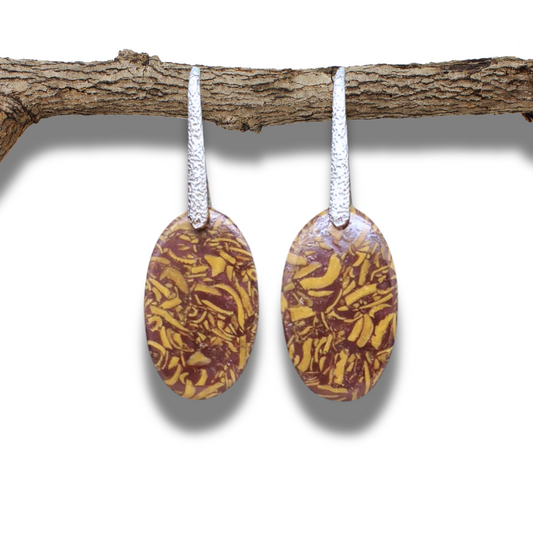 Boucles d'oreilles en Jaspe Maryam (BO102) - ENAE Minéraux