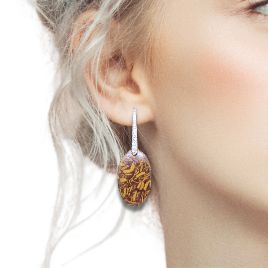 Boucles d'oreilles en Jaspe Maryam (BO102) - ENAE Minéraux