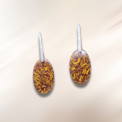 Boucles d'oreilles en Jaspe Maryam (BO102)