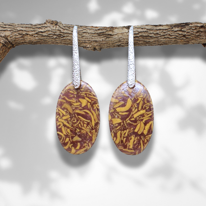 Boucles d'oreilles en Jaspe Maryam (BO102) - ENAE Minéraux