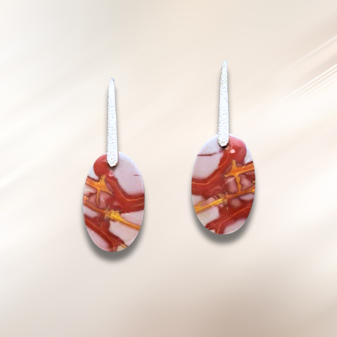 Boucles d'oreilles en Jaspe Noreena (BO93)