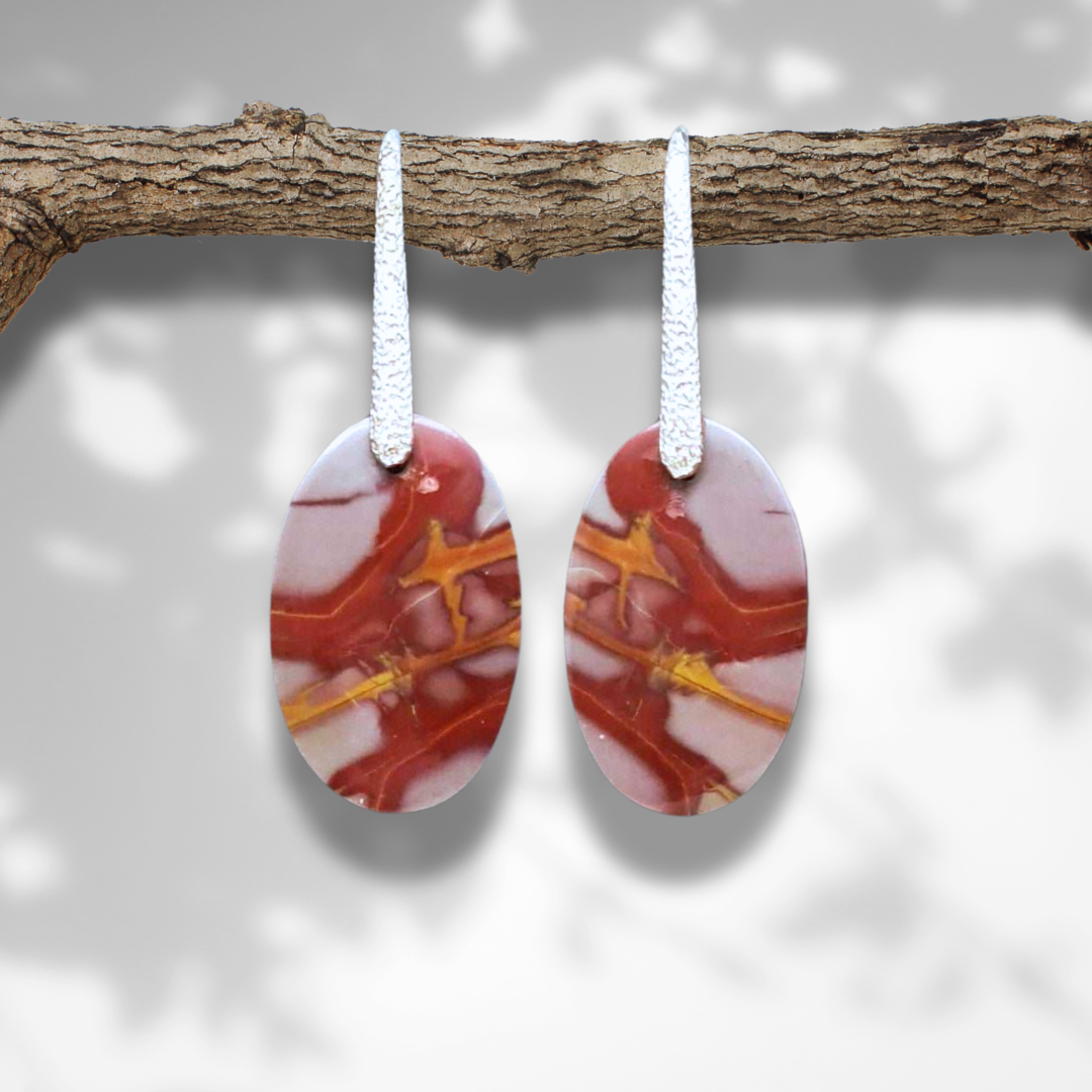 Boucles d'oreilles en Jaspe Noreena (BO93) - ENAE Minéraux