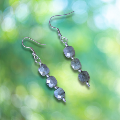 Boucles d'oreilles en Labradorite (BO215)