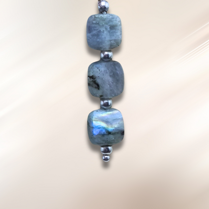 Boucles d'oreilles en Labradorite (BO215)