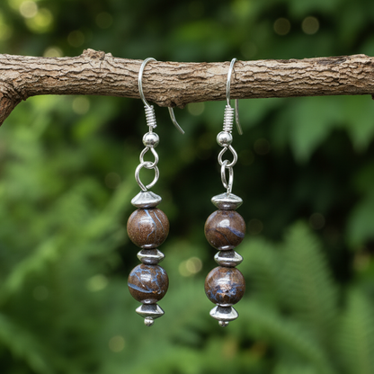Boucles d'oreilles en Opale Boulder (BO155)
