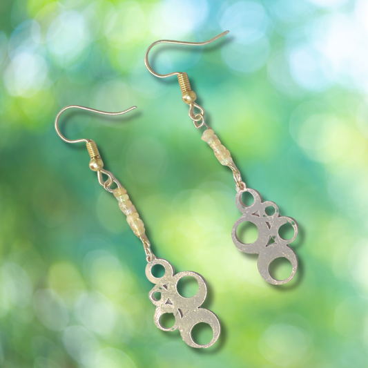 Boucles d'oreilles dorées en Opale Welo (BO227)