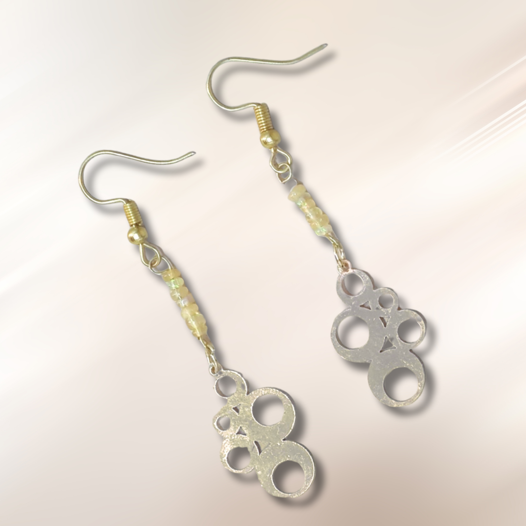 Boucles d'oreilles dorées en Opale Welo (BO227)