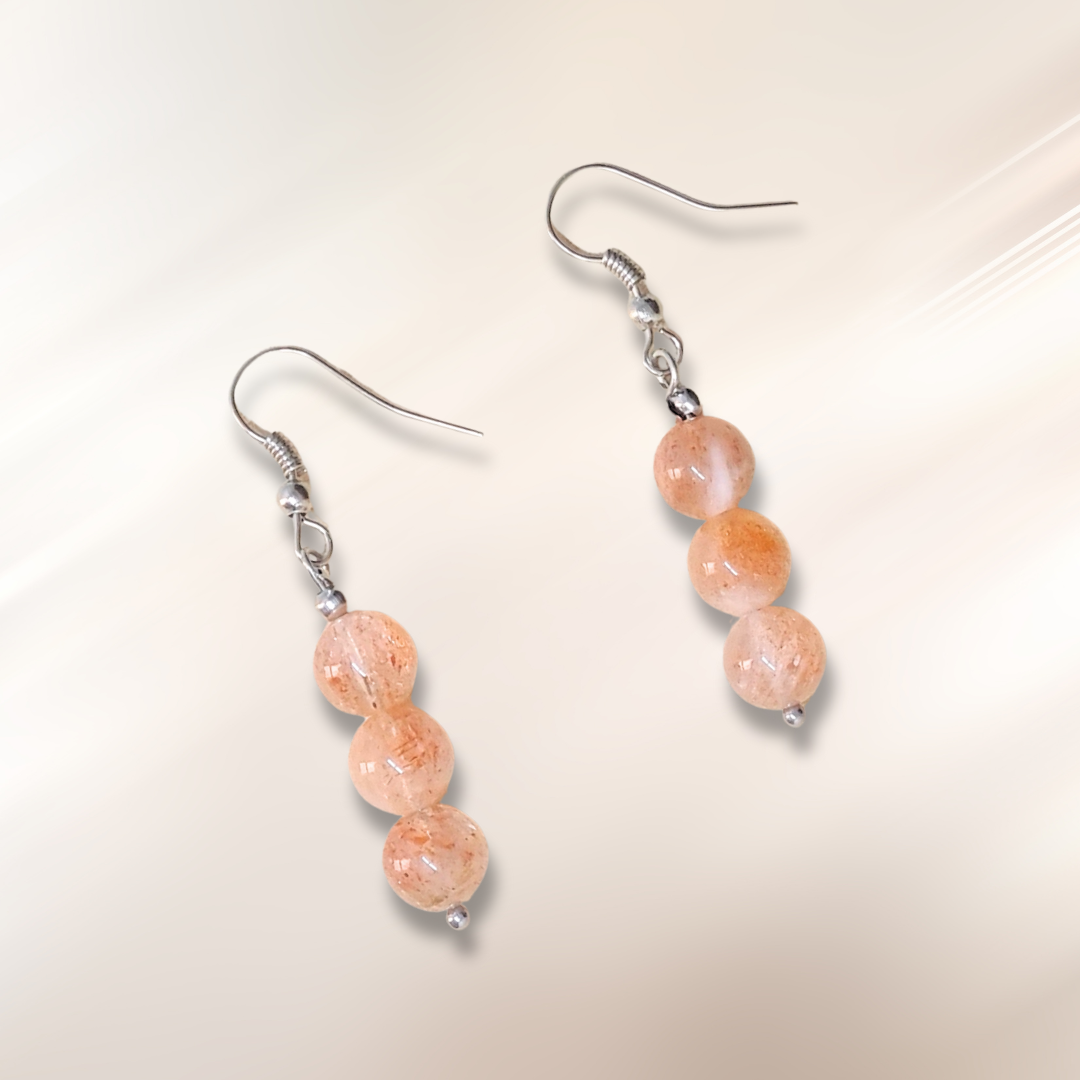 Boucles d'oreilles en Pierre de Soleil