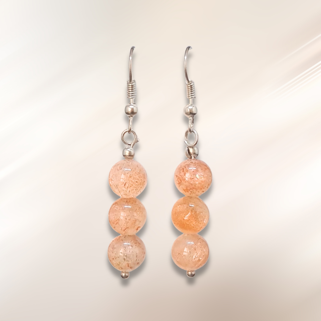 Boucles d'oreilles en Pierre de Soleil