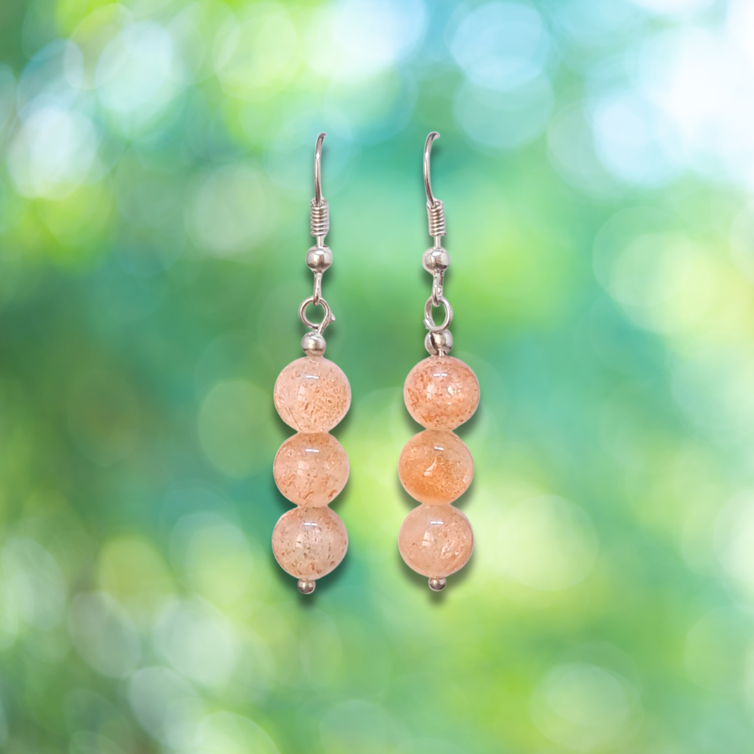 Boucles d'oreilles en Pierre de Soleil