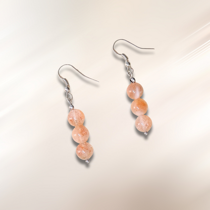 Boucles d'oreilles en Pierre de Soleil