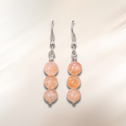 Boucles d'oreilles en Pierre de Soleil