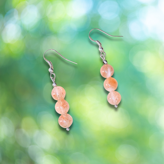 Boucles d'oreilles en Pierre de Soleil