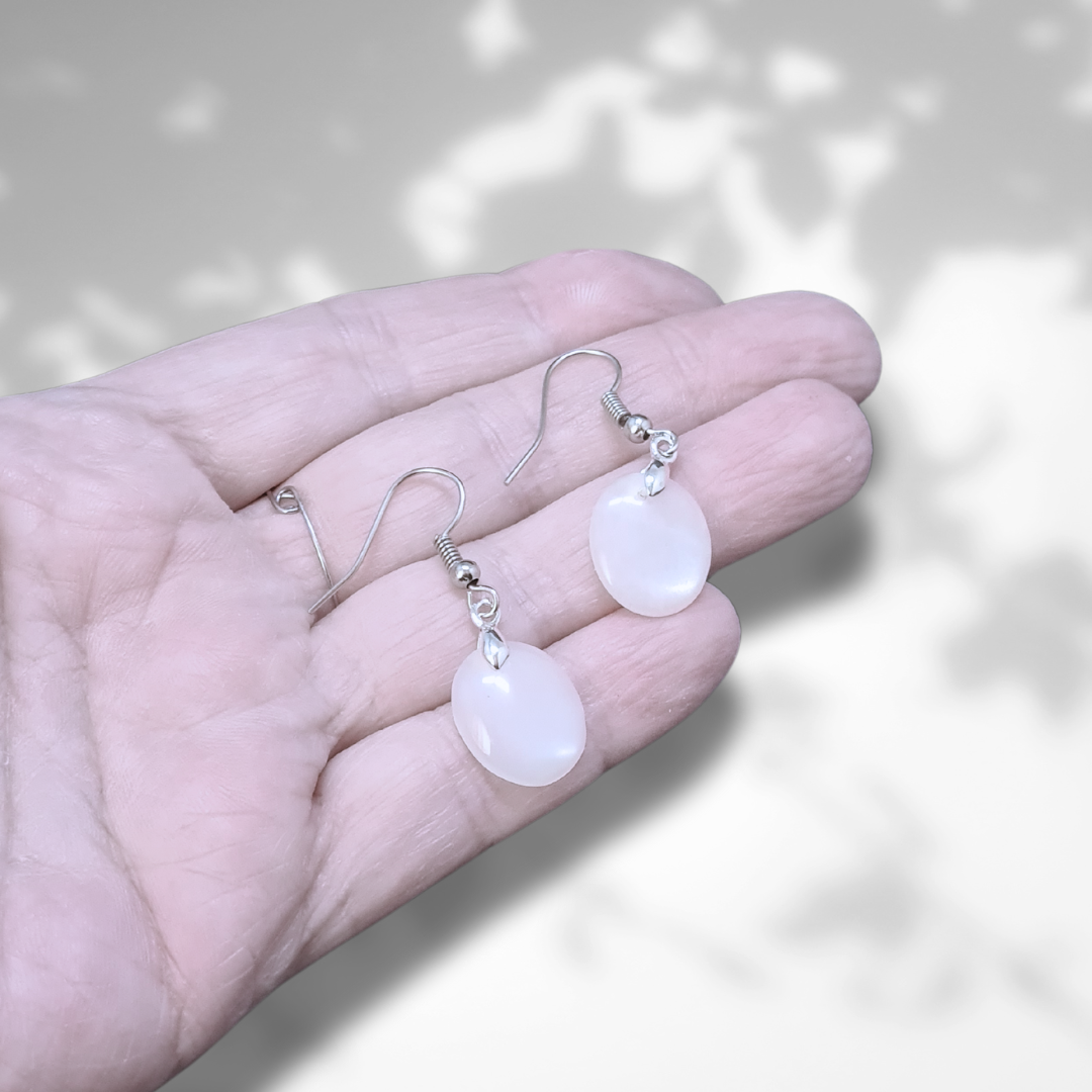 Boucles d'oreilles en Pierre de Lune (BO209-1) - ENAE Minéraux