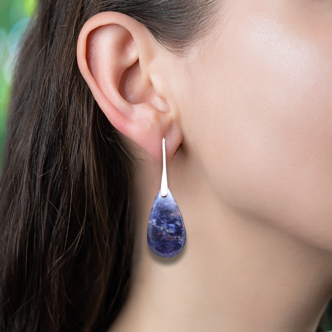 Boucles d'oreilles en Sodalite (BO159)