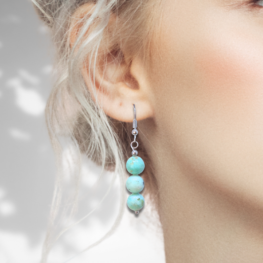 Boucles d'oreilles en Turquoise (BO209) - ENAE Minéraux