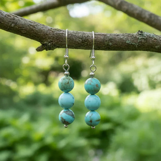 Boucles d'oreilles en Turquoise (BO209)