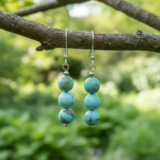 Boucles d'oreilles en Turquoise (BO209)