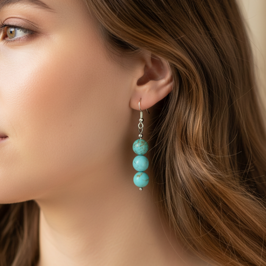 Boucles d'oreilles en Turquoise (BO209)