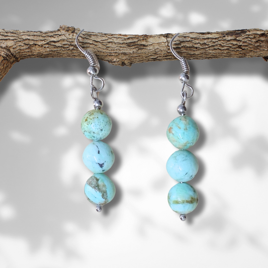 Boucles d'oreilles en Turquoise (BO209) - ENAE Minéraux